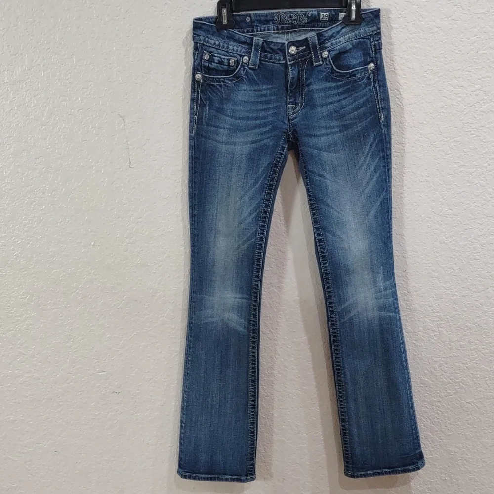 MISS ME BOOT Blue Embellished Jeans - Picture 5 of 17